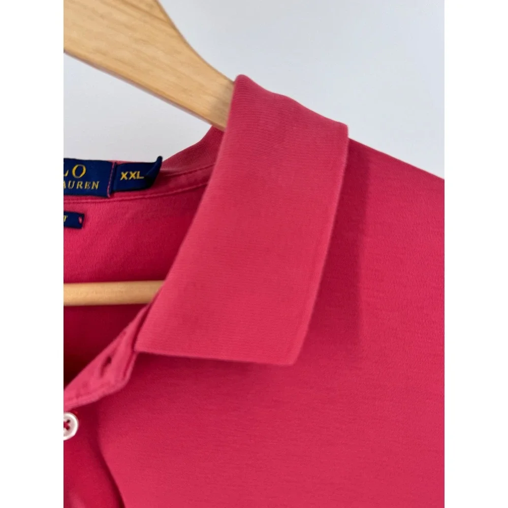 Polo Ralph Lauren‎ Polo Shirt Mens XXL Pink Good Classic Fit Short Sleeve Logo